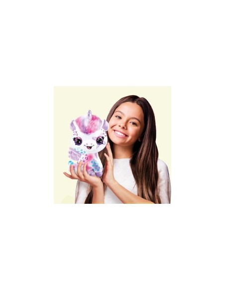 Rocco Giocattoli, Airbrush Plush Unicorno, Unicorno Brilla al Buio, Colorare e Personalizzare