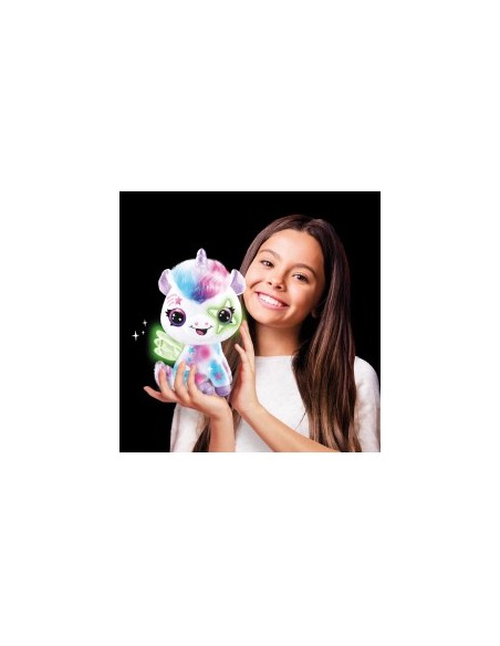 Rocco Giocattoli, Airbrush Plush Unicorno, Unicorno Brilla al Buio, Colorare e Personalizzare