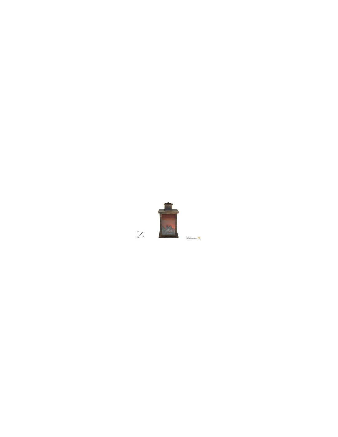 LANTERNA 957567 FUOCO LED NERO su TreG Ingrosso