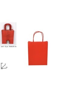 BUSTA REGALO ROSSA 21 X 8 X 18 su TreG Ingrosso