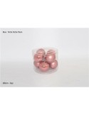 SET 8 PALLE VETRO 8CM LUCIDA/OPACA ROSA ANTICO su TreG Ingrosso