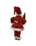 BABBO NATALE CARILLON 45CM CON LANTERNA E ALBERO su TreG Ingrosso