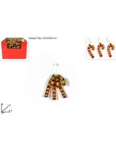 BASTONCINI SET 3PZ 9CM ROSSO GLITTER ORO su TreG Ingrosso