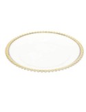 SOTTOPIATTO 183351 SFERE ORO D33CM BIANCO su TreG Ingrosso