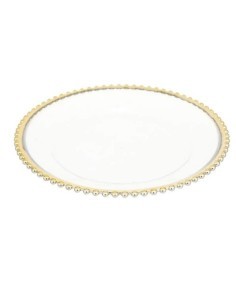SOTTOPIATTO 183351 SFERE ORO D33CM BIANCO su TreG Ingrosso