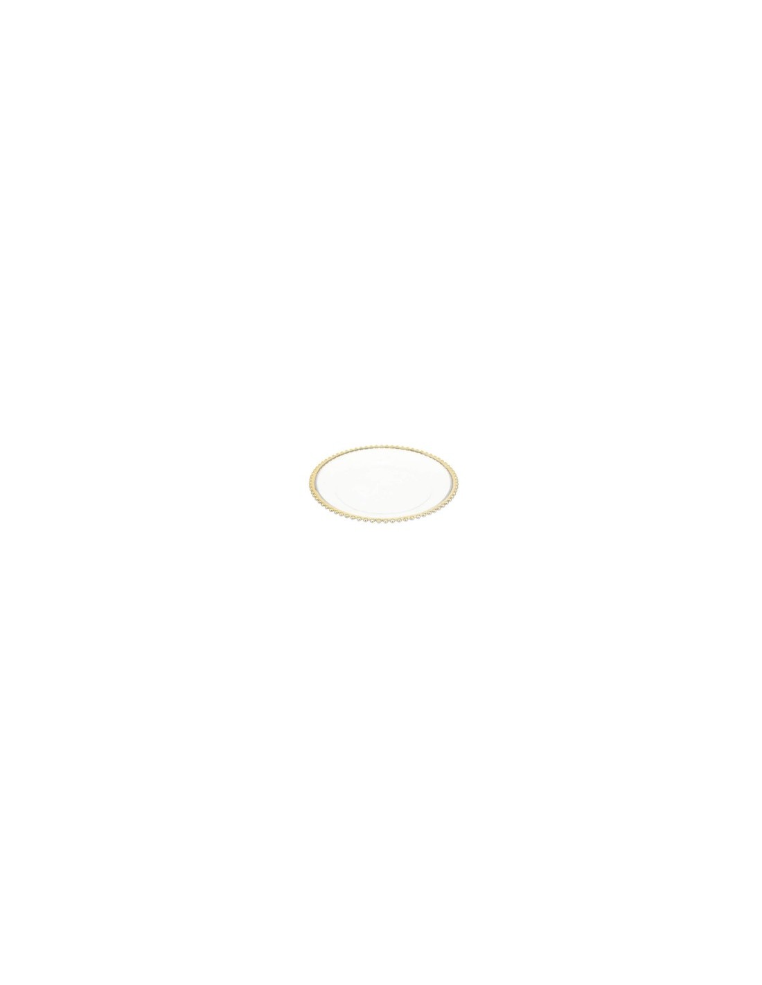 SOTTOPIATTO 183351 SFERE ORO D33CM BIANCO su TreG Ingrosso