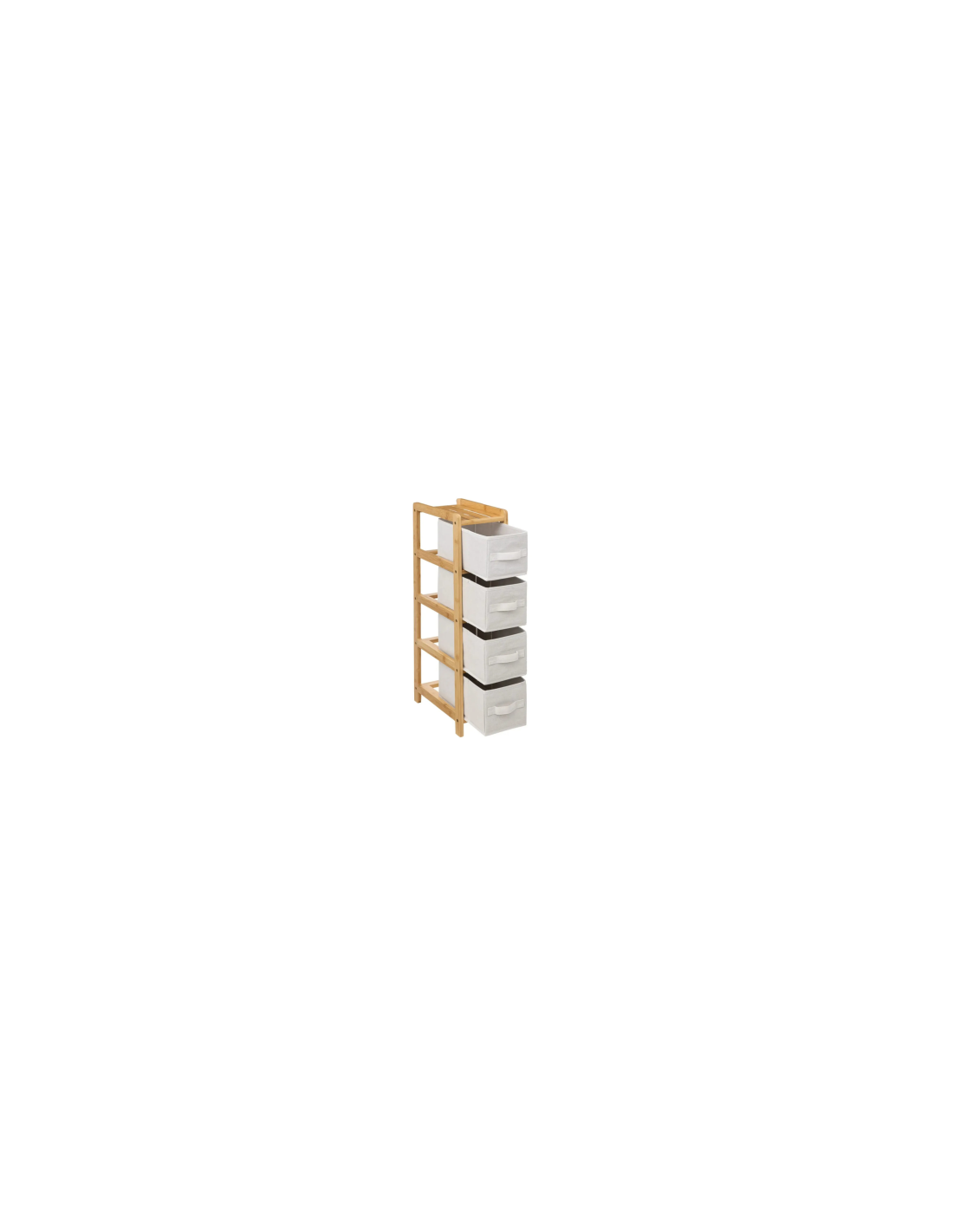 SCAFFALE 174903 BAMBOO 33X19X79CM CON 4 CESTINI PORTAOGGETTI