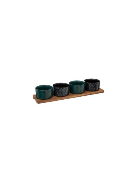 SET 5PZ APERITIVO 196310 CIOTOLE CON VASSOIO LEGNO