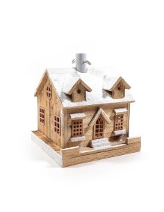 Base Albero Casetta in Legno con LED - La Magia di Natale a casa tua