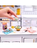 Mga Miniverse - Mini Food Diner Serie 2, Gioco di Resina in Palla a Sorpresa, Accessori Cucina, Collezionabile, Luce UV