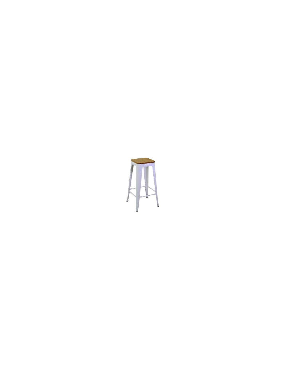 SGABELLO 804192 NEW BRISTOL FERRO BIANCO 42X42X76CM