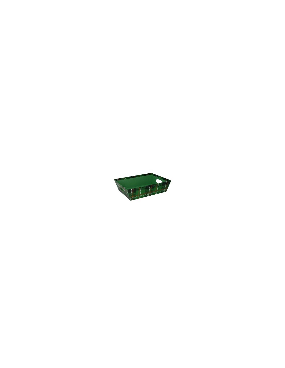 CESTA 938170 CARTONE VERDE SCOZZESE 38X27X7CM