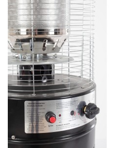 SCALDAPATIO GAS COLONNA 135CM ACCIAIO NERO VERNICIATO