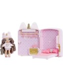 Na Na Na Surprise 3-in-1 Backpack Bedroom Unicorn Playset con Bambola Britney Sparkles, Zaino Unicorno Fuzzy Rosa