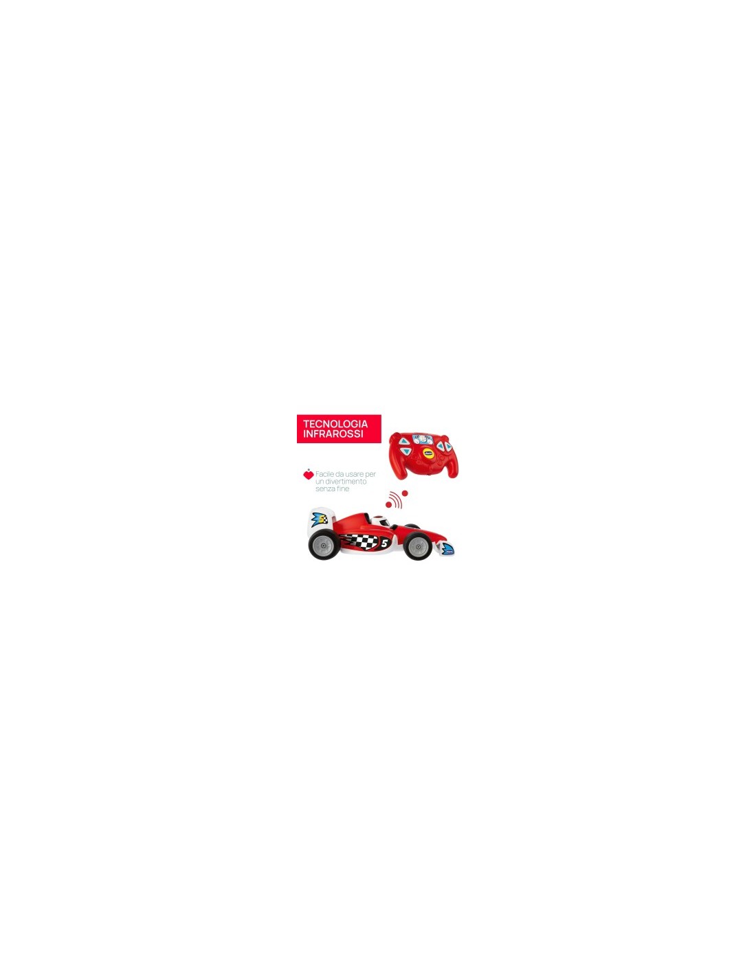 Chicco Tom Race RC - Macchinina Telecomandata per Bambini (2-6 Anni)