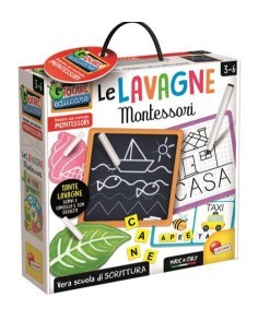 Montessori, Lavagne Educative, Lavagna con Gessetti, Scrivi e Cancella, Magnetica, Attività Educative - Lisciani