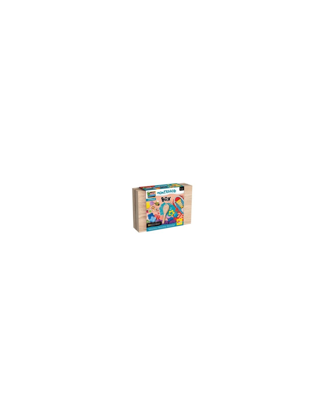 Montessori Work-box, 50 Esperienze, Scatola in Legno, Esperienze Sensoriali, Attività Educative - Lisciani Giochi