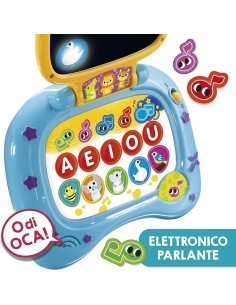CAROTINA Baby Laptop LED Screen, Laptop Elettronico Parlante con Luci e Melodie, Display Specchio, Gioco Educativo - Lisciani