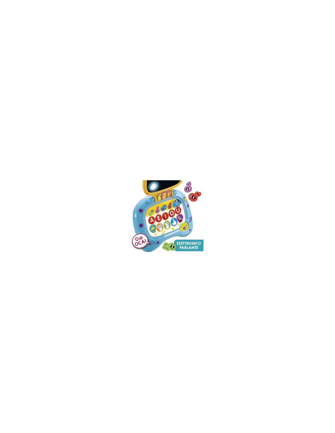 CAROTINA Baby Laptop LED Screen, Laptop Elettronico Parlante con Luci e Melodie, Display Specchio, Gioco Educativo - Lisciani