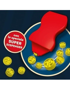 Super Tombola Segna e Cancella, 48 Cartelle, 90 Pedine, Pennarelli Cancellabili, Gioco Divertente per 2+ Giocatori