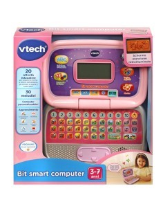 Computer Bit Smart Rosa, 20 Attività Educative, Schermo Interattivo, Personalizzabile, Tastiera QWERTY