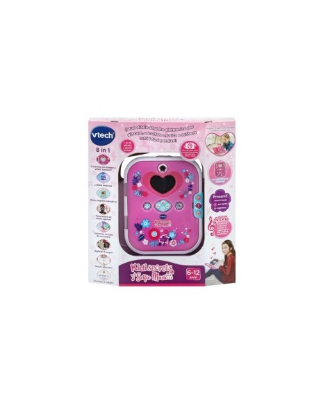 Diario Elettronico Kidisecrets, Riconoscimento Facciale, Tastiera Interattiva, Doppia Fotocamera, Memo Vocale, MP3 Integrato