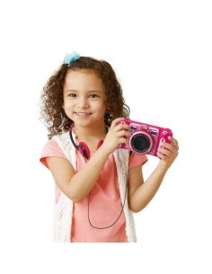 Fotocamera Kidizoom Duo Rosa, Doppia Lente, 5,0 MP Frontali, 2,0 MP Posteriori, 75 Filtri, Display 2,4", Antiurto