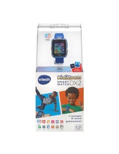 Orologio Smart Kidizoom Blu, Touch Screen a Colori, Doppia Fotocamera, Giochi, Sfide Sportive, Resistente e Sicuro
