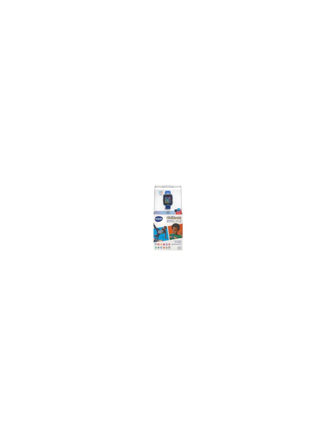 Orologio Smart Kidizoom Blu, Touch Screen a Colori, Doppia Fotocamera, Giochi, Sfide Sportive, Resistente e Sicuro