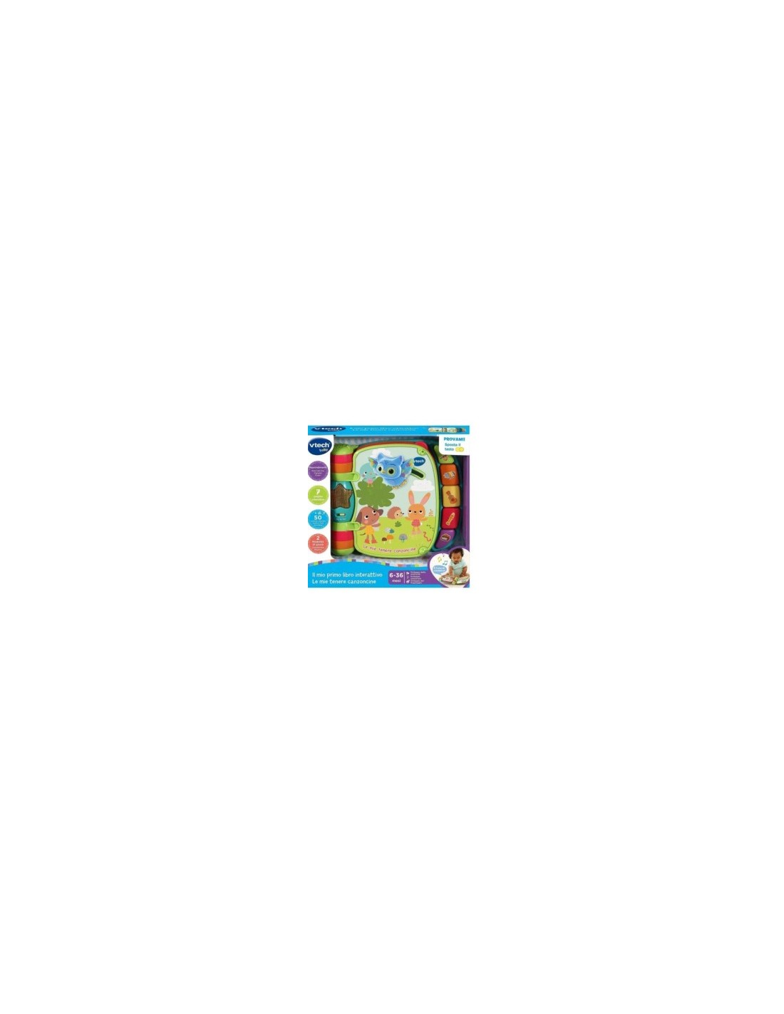 Baby Primo Libro Interattivo, Parlante e Musicale, 6 Canzoncine, 10 Melodie, Effetti Sonori, Giochi Educativi