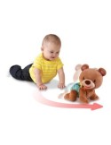 Baby Teddy Canta e Gattona, Orsacchiotto Interattivo per Neonati, Pulsanti Interattivi, Melodie e Canzoni