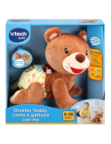 Baby Teddy Canta e Gattona, Orsacchiotto Interattivo per Neonati, Pulsanti Interattivi, Melodie e Canzoni