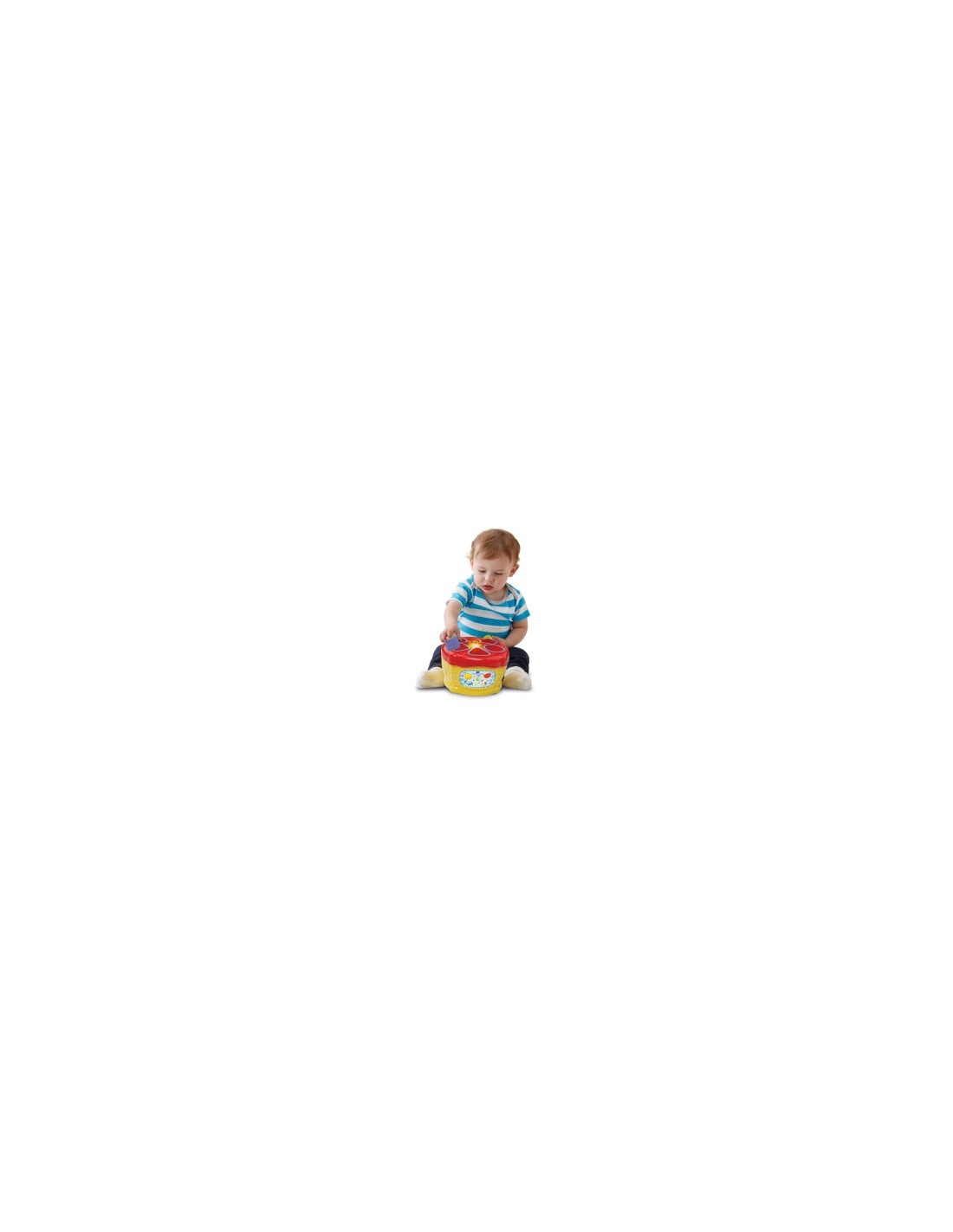 Baby Magico Tamburo delle Forme, Tamburo Interattivo con Blocchi Colorati, Sviluppo Cognitivo e Musicale per Bambini