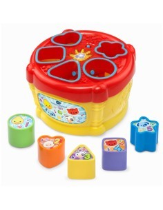 Baby Magico Tamburo delle Forme, Tamburo Interattivo con Blocchi Colorati, Sviluppo Cognitivo e Musicale per Bambini