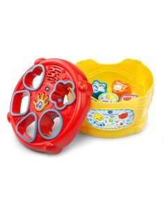 Baby Magico Tamburo delle Forme, Tamburo Interattivo con Blocchi Colorati, Sviluppo Cognitivo e Musicale per Bambini