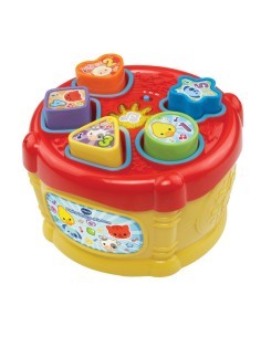 Baby Magico Tamburo delle Forme, Tamburo Interattivo con Blocchi Colorati, Sviluppo Cognitivo e Musicale per Bambini