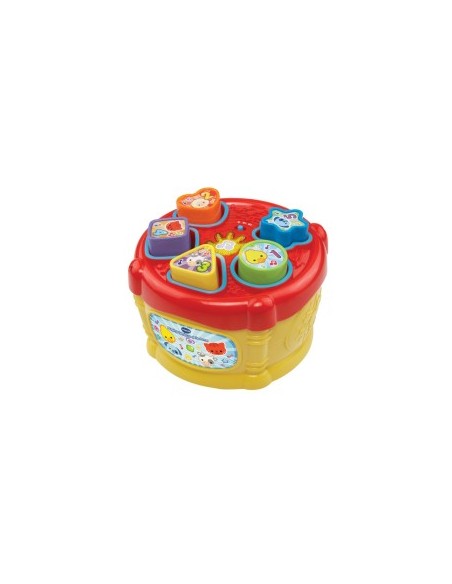 Baby Magico Tamburo delle Forme, Tamburo Interattivo con Blocchi Colorati, Sviluppo Cognitivo e Musicale per Bambini
