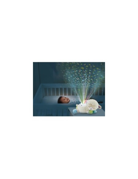 Baby Luce Ninna Nanna Parlante, Giocattolo 3 in 1 con Luce e Proiettore, Melodie e Peluche Morbido
