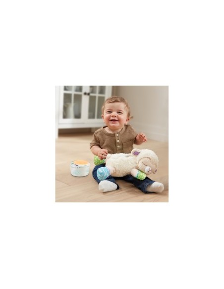 Baby Luce Ninna Nanna Parlante, Giocattolo 3 in 1 con Luce e Proiettore, Melodie e Peluche Morbido