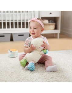 Baby Luce Ninna Nanna Parlante, Giocattolo 3 in 1 con Luce e Proiettore, Melodie e Peluche Morbido