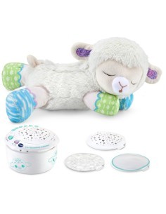 Baby Luce Ninna Nanna Parlante, Giocattolo 3 in 1 con Luce e Proiettore, Melodie e Peluche Morbido