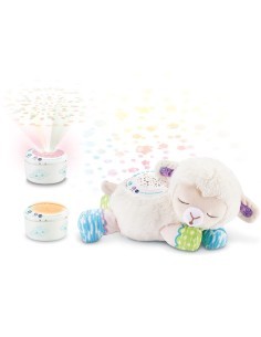 Baby Luce Ninna Nanna Parlante, Giocattolo 3 in 1 con Luce e Proiettore, Melodie e Peluche Morbido