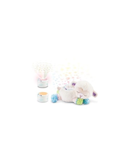 Baby Luce Ninna Nanna Parlante, Giocattolo 3 in 1 con Luce e Proiettore, Melodie e Peluche Morbido