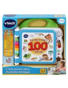 Baby Libro Illustrato Bilingue, 100 Parole, 12 Pagine, Modalità Interattive, Canzoni in Italiano e Inglese, Effetti Sonori
