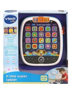 Baby Il Mio Super Tablet, Tablet Educativo per Bambini, 25 Pulsanti Luminosi, Scoperta Numeri, Forme e Animali, Cagnolino Guida