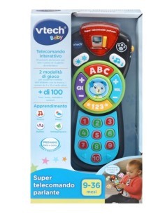 Baby Super Telecomando Parlante, Telecomando Interattivo per Bambini, Cagnolino Scout, Numeri, Alfabeto, Meteo, Musica e Luci
