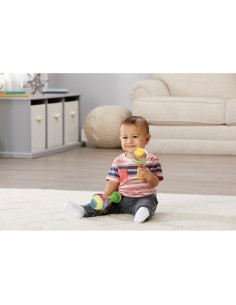 Baby Maracas Luci e Suoni, Strumento Musicale Interattivo, Maracas Educative con 6 Pulsanti e 15 Melodie, Gioco Bilingue