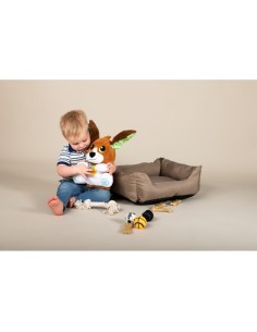 Baby Fido Parla e Gioca, Cagnolino Peluche Interattivo, Apprendimento Divertente, Ripete e Movimento, 3 Livelli di Sviluppo