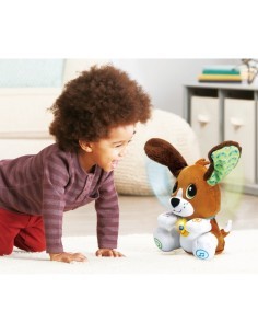 Baby Fido Parla e Gioca, Cagnolino Peluche Interattivo, Apprendimento Divertente, Ripete e Movimento, 3 Livelli di Sviluppo