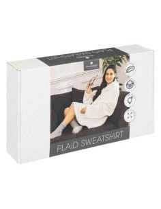 PLAID 196298 FELPA CON CAPPUCCIO BIANCO